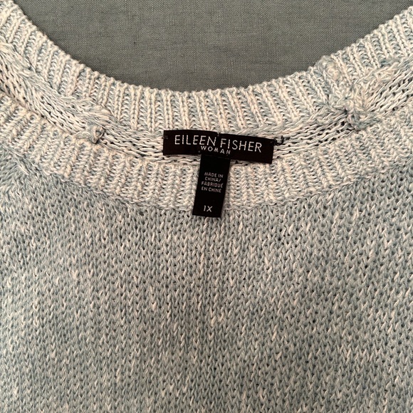 Eileen Fisher Organic Cotton Linen slub sweater plus size - Picture 9 of 9